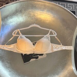 intimissimi Cream Lace-Trim Underwire Bra